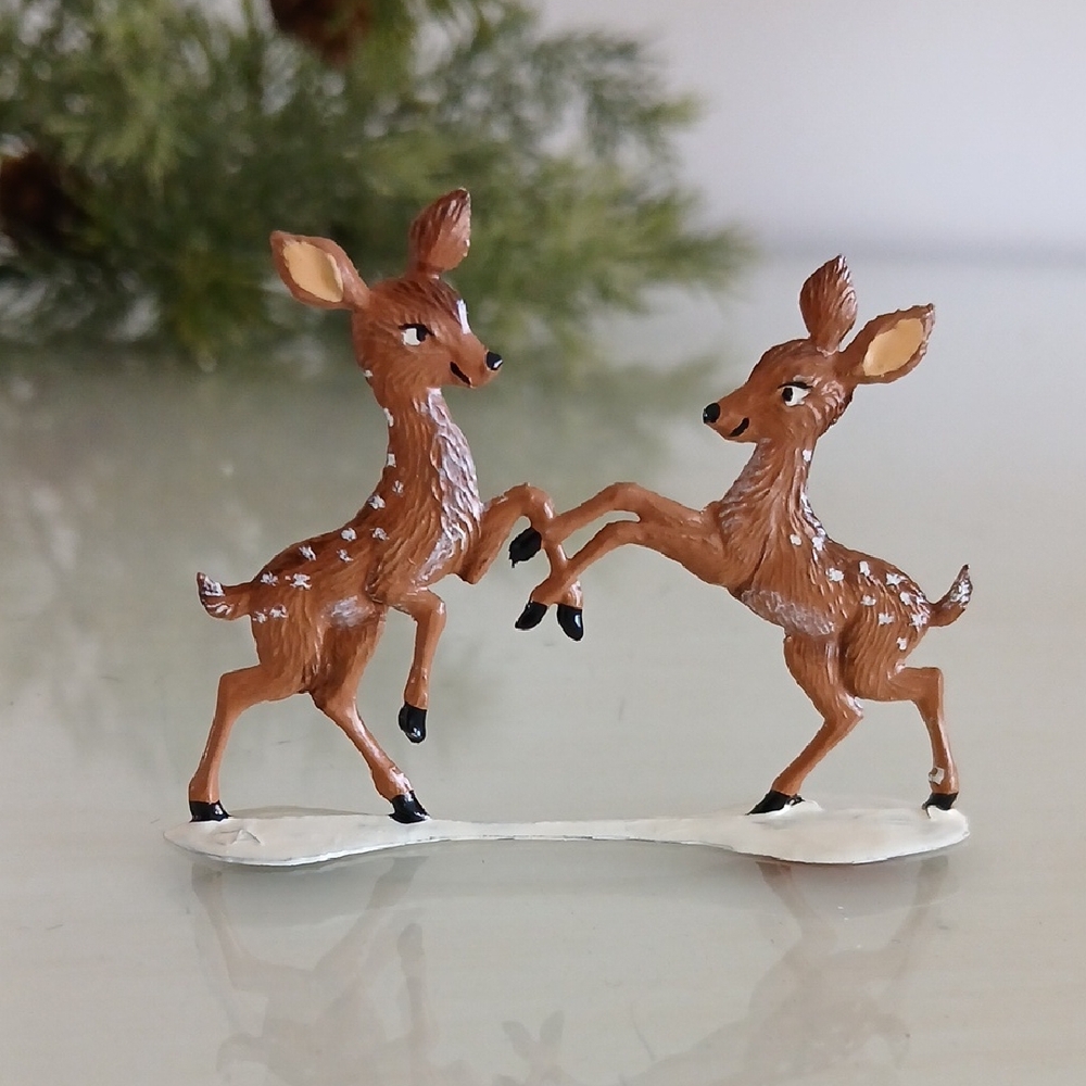 Wilhelm Schweizer Bavarian Pewter Art PLAYFUL FAWNS Figurine 2-1/4" x 1-5/8" NIB
